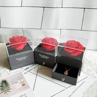 

Luxury Paper Gift Packing Necklace Lipstick With Clear Window Jewelry Box