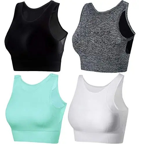 

Fashion 6 Color Women Seamless High Impact Sports Bra with Removable Cups