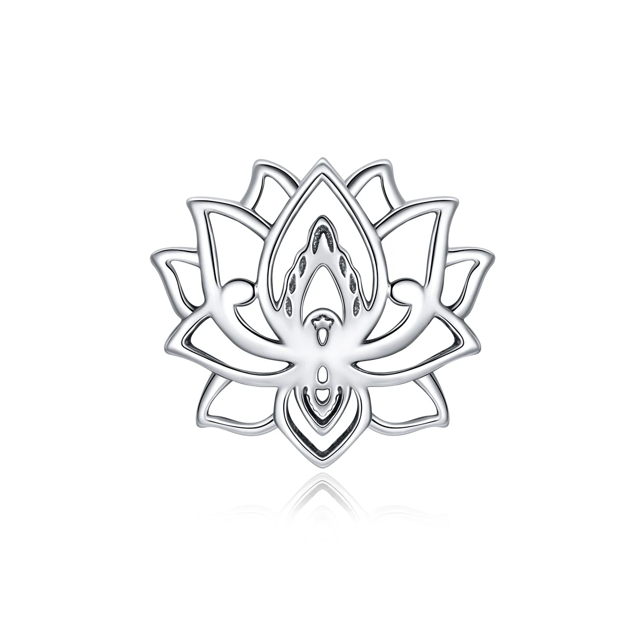 

SCC1724 Vintage 925 sterling silver blooming lotus charms flower jewelry