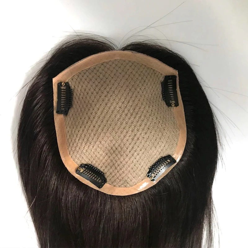 

100% human hair virgin hair topper silk top women toupee
