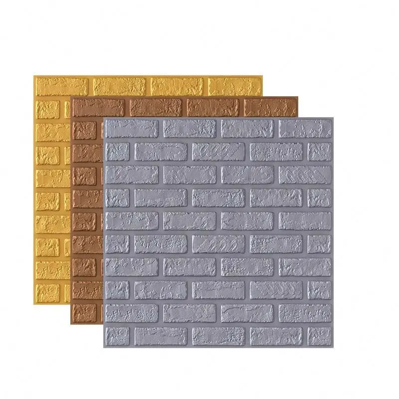 

Modern 3d wallpaper kitchen wall sticker PE foam wall stickers 3d for household, Customized color