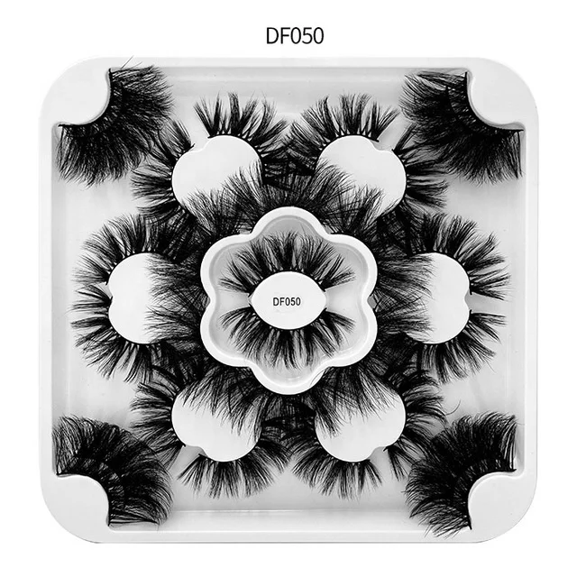 

BEAU FLY New Design 14 pairs Faux Mink Eyelash 25mm Natural Dense False Eyelashes with Box, Black