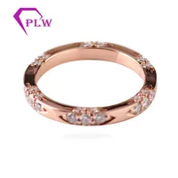 

2019 popular ring white gold/rose gold/yellow gold 2mm moissanite ring lacier band