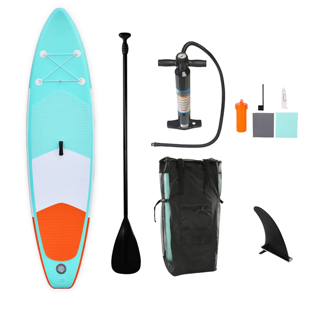 In Stocks Low MOQ Customize Logo OEM/ODM available surfing paddle board inflatable stand up paddle board set, Green or pink