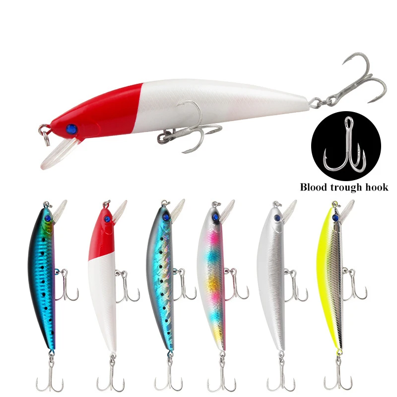 

Jetshark 13cm 41.2g 6colors Plastic Hard Bait Fishing Lure Sinking Minnow Lure