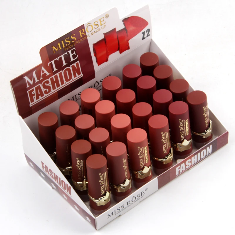 

MISS ROSE waterproof Six color mix color Long Lasting matter lipstick