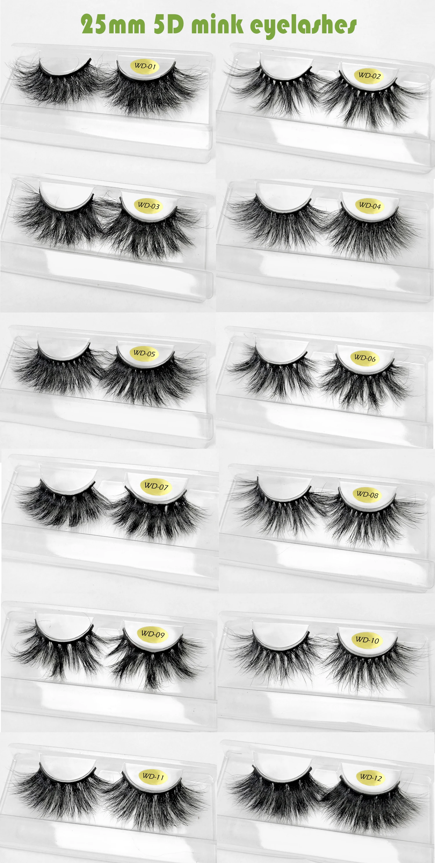 Wholesale Bulk Top Quality 5d 22mm 25mm Mink Eyelashes Super Fluffy 6d
