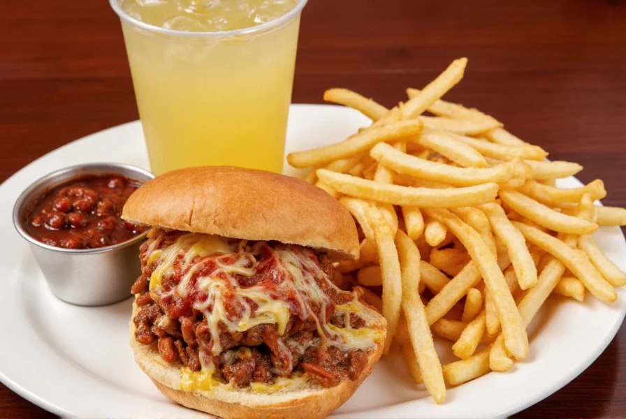 Ben's Chili Bowl signature half-smoke with chili cheese fries and drink