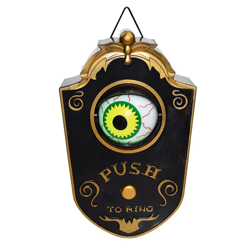

Excellent 2023 Horror Haunted House Sound Scary Creepy Eye Toy blink doorbell Prop Decorated Doorbell Party Decorations