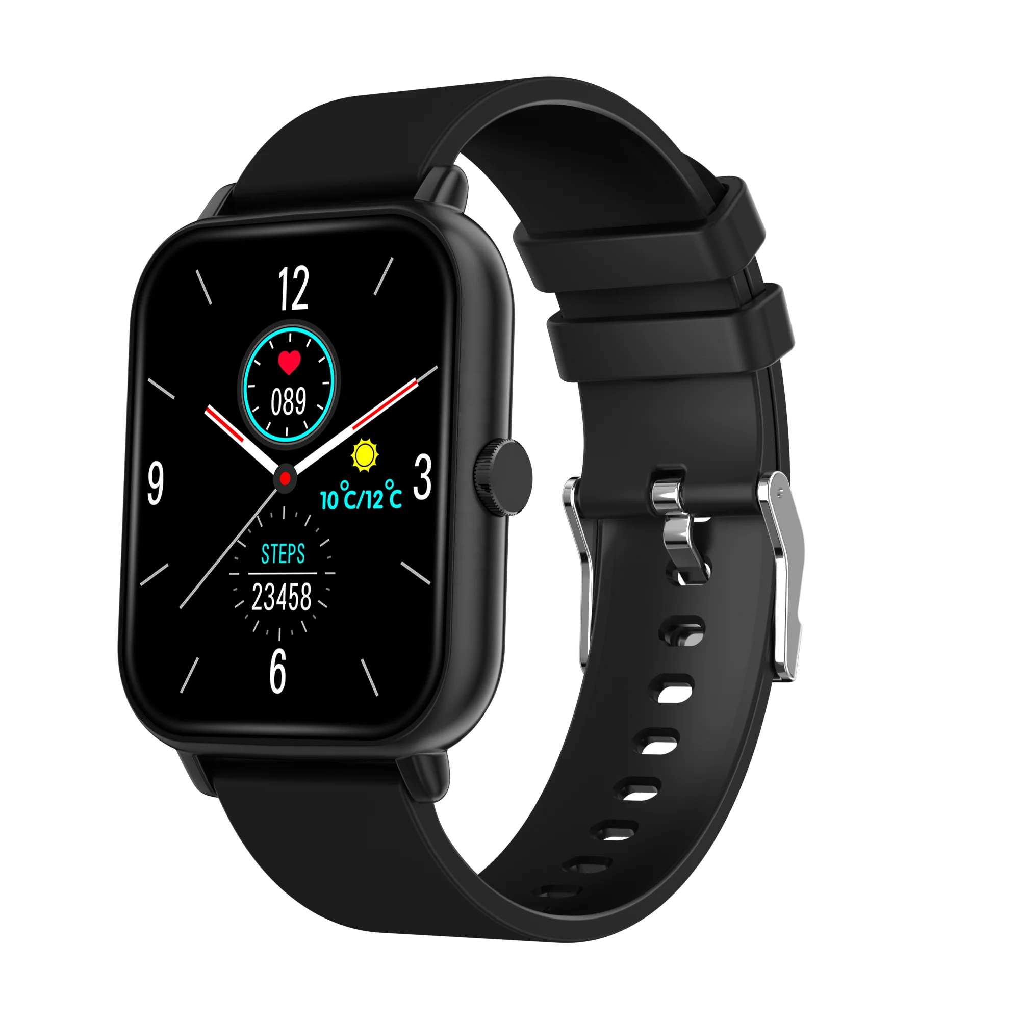 

CS Heart Rate Monitor BT Call Thermometer Step Fitness Tracker Music Play Smart bracelet Reloj Inteligent Smart Watch