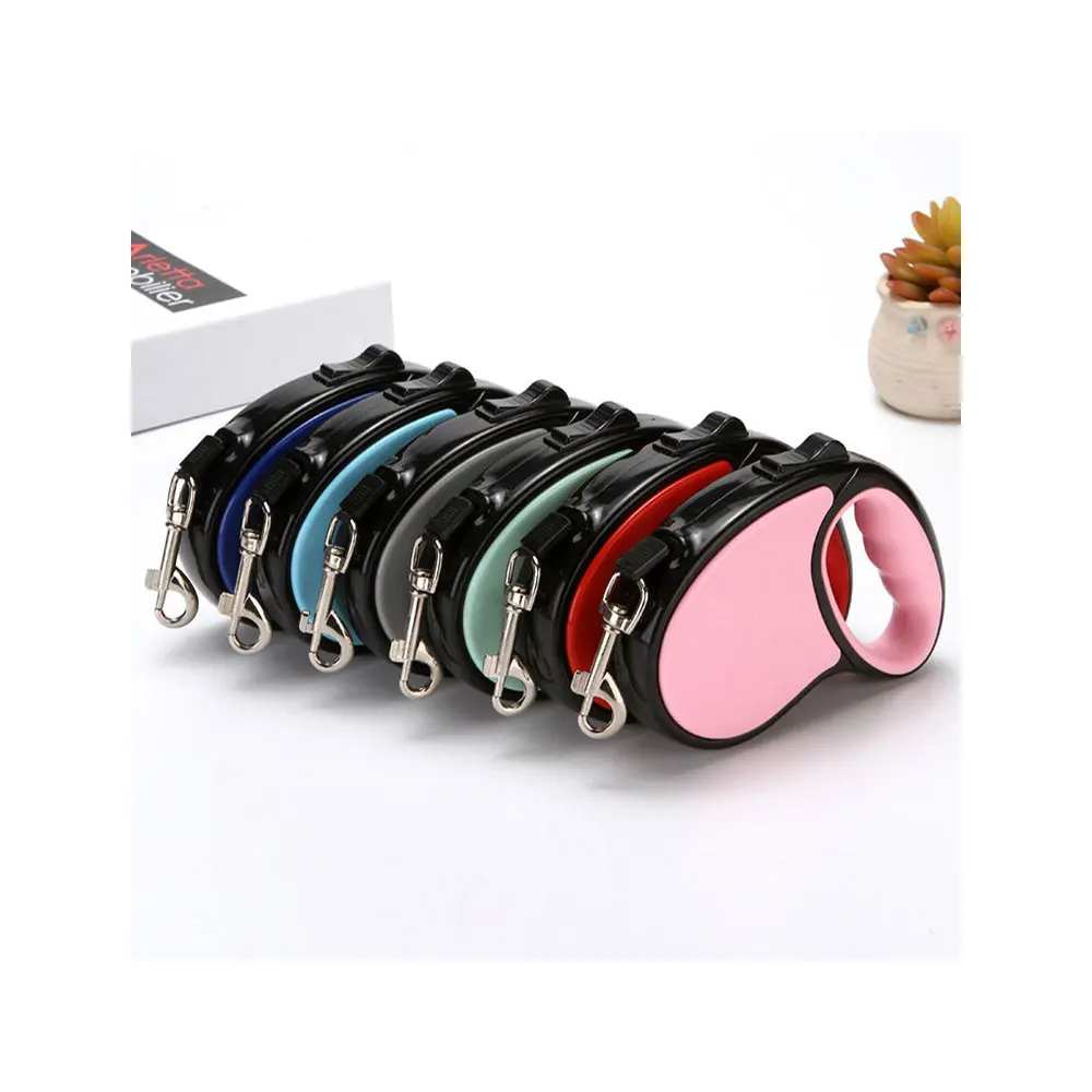 

2021 New Customized Multicolor Durable Polyester Tangle-free Auto Retractable Pet Dog Leash for Walking Running retractable