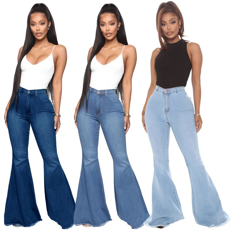 

2022 New Arrivals Women High Waist Slim Fit Flare Jeans Plus Size High Stretch Sexy Demin Pants Pantalones Fashion Women Jeans