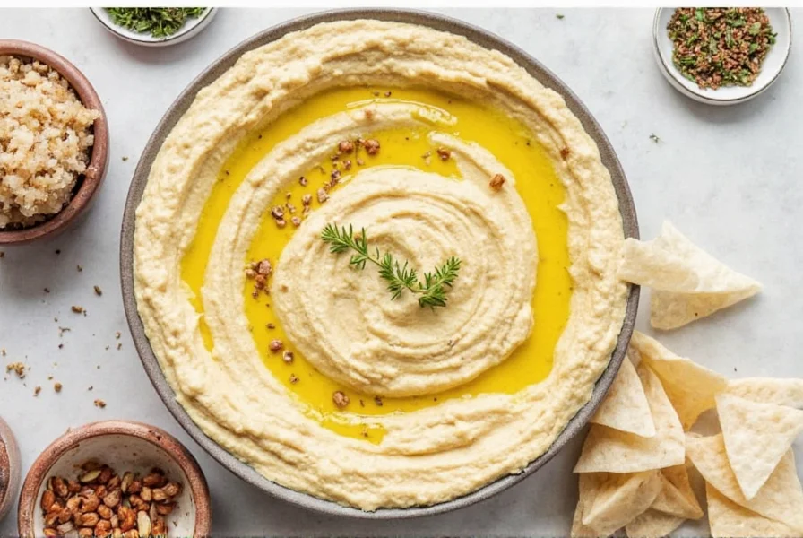 Hummus seasoning bowl with spices