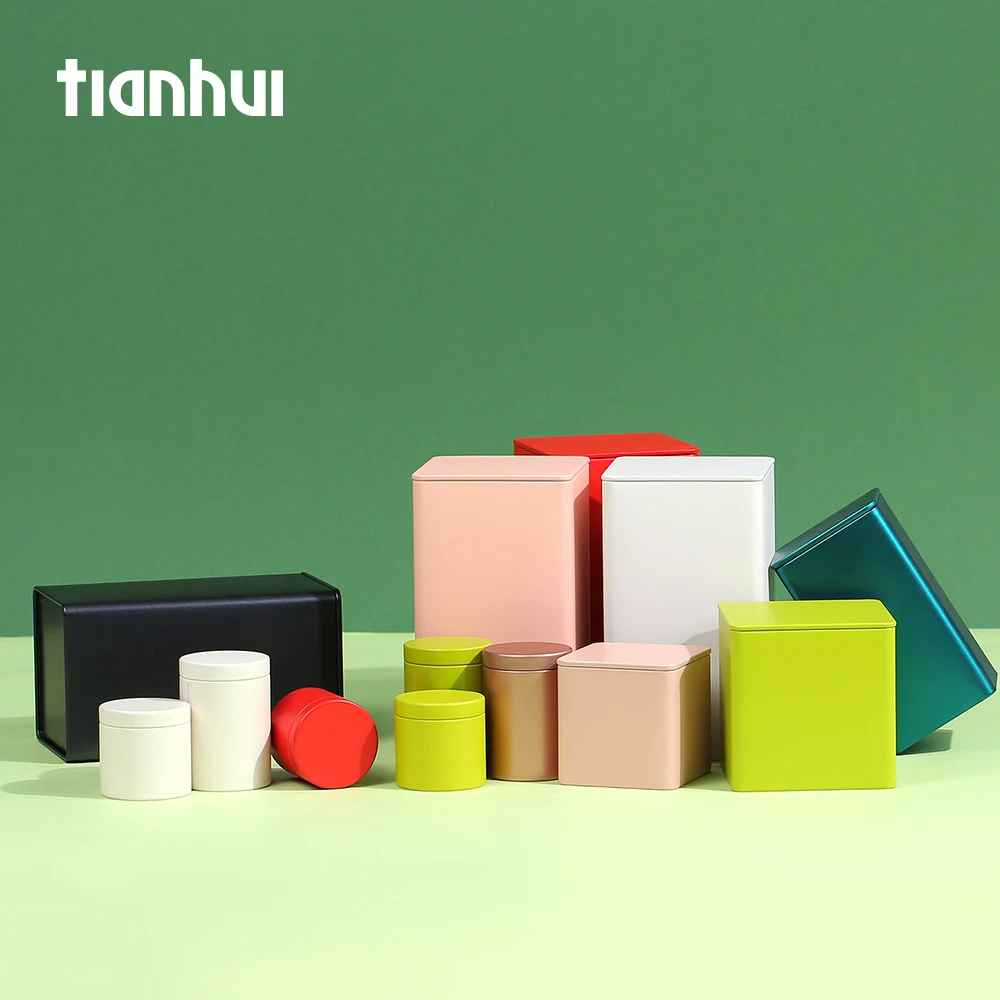 
Tianhui Tinplate Material Environmental Wedding Gift Tube Packaging Tea Box 