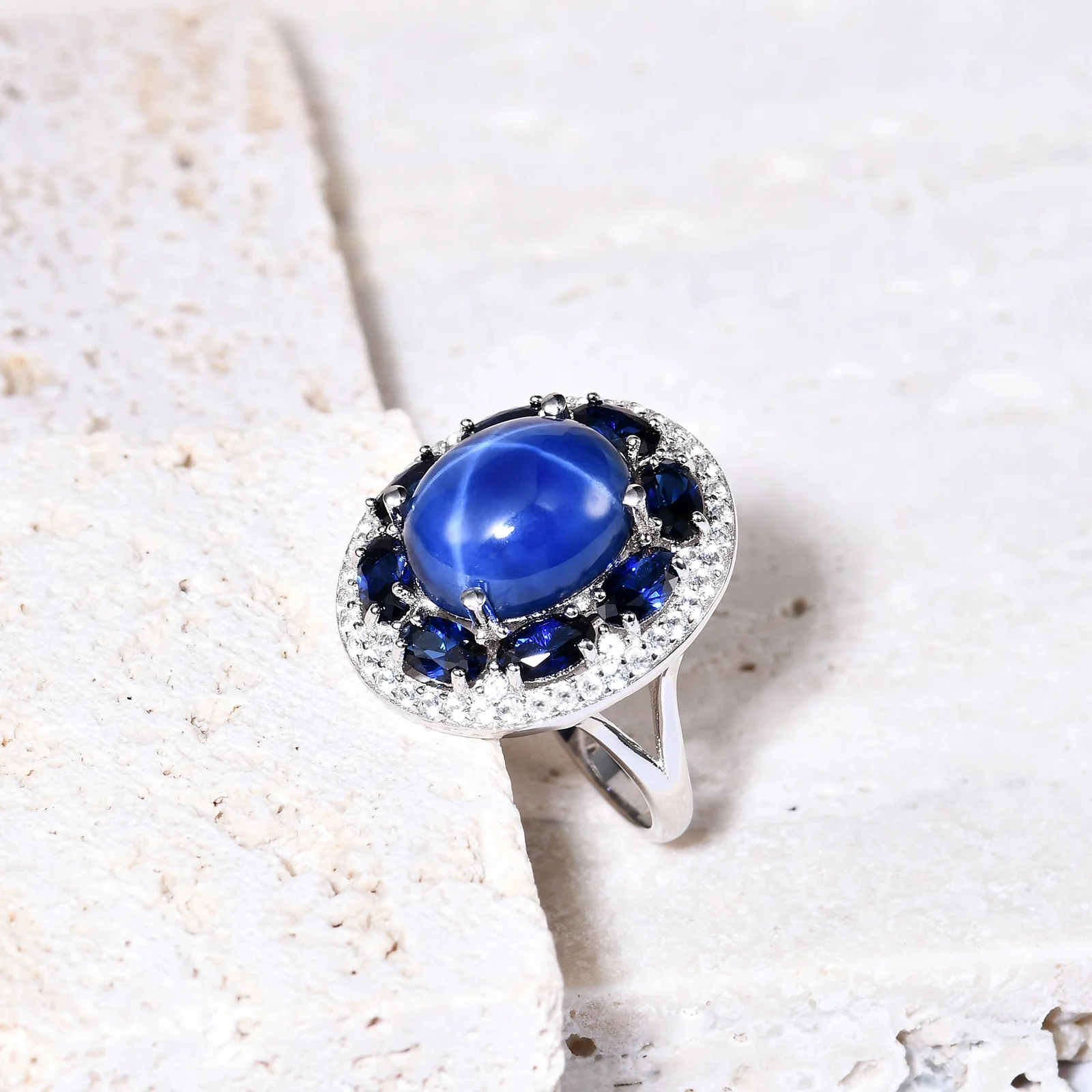 

W0759R Abiding Jewelry The New Listing Handmade Women Custom Jewelry Cabochon Cats Eye Gem Silver Female Rings