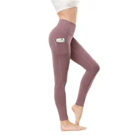 

Simple design pocket yoga pants, quick dry fitness yoga leggings, workout leggings with pocket for women