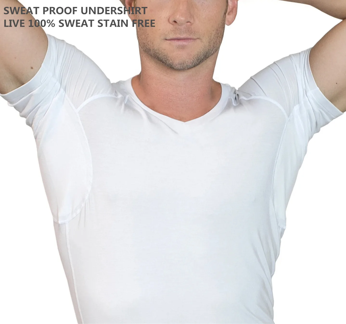 

Soft modal anti sweat proof t-shirt for Business man slim fit white t shirt