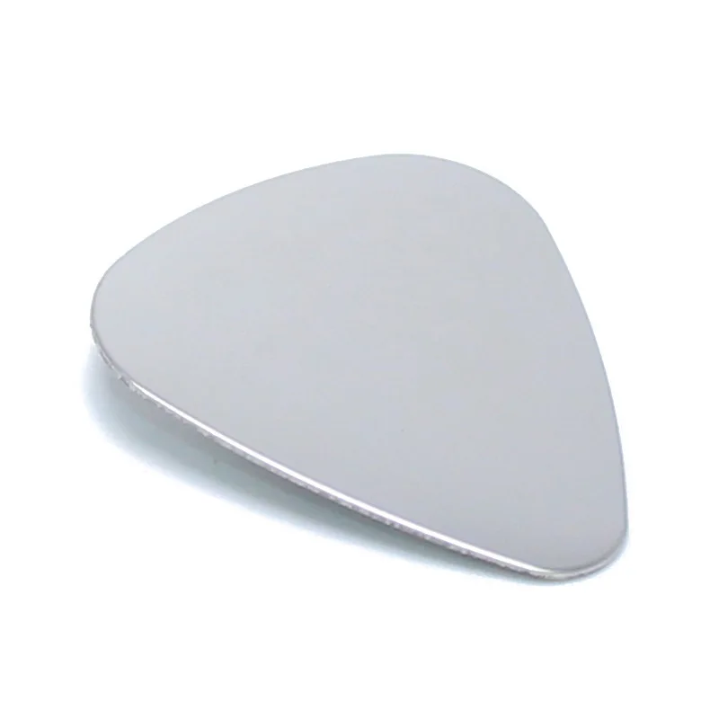 

Custom Design Laser Logo Stainless Steel Metal Guitar Picks for Bright, Custom color