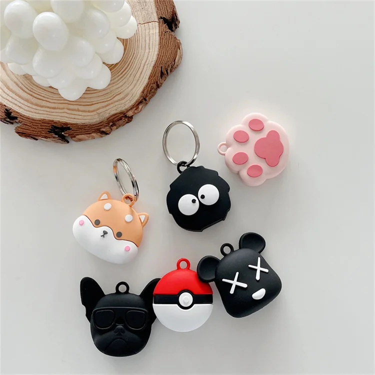 

2021 Cartoon Dog Funny Silicone Protection Anti-lost Protective Case Cover Locator Tracker Cover For Air Tag