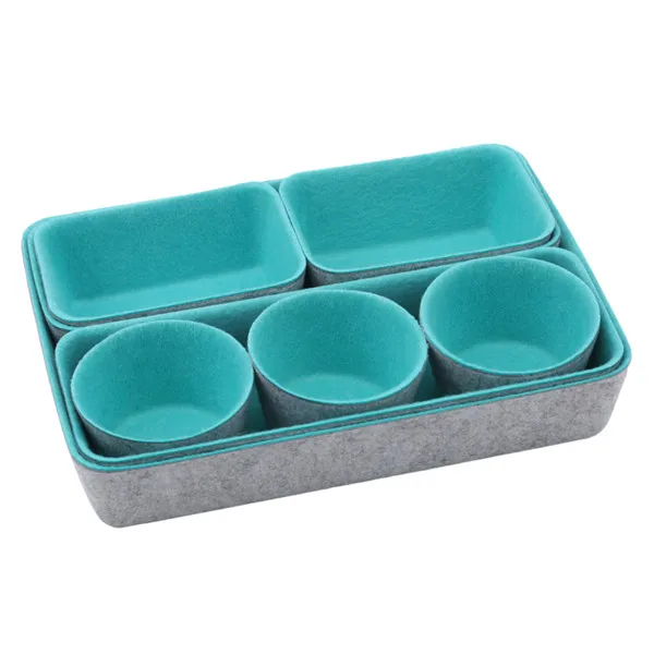 

8 pack different sizes Multi-function Home Felt Drawer Divider Storage Organizer Box Bin, Customized color