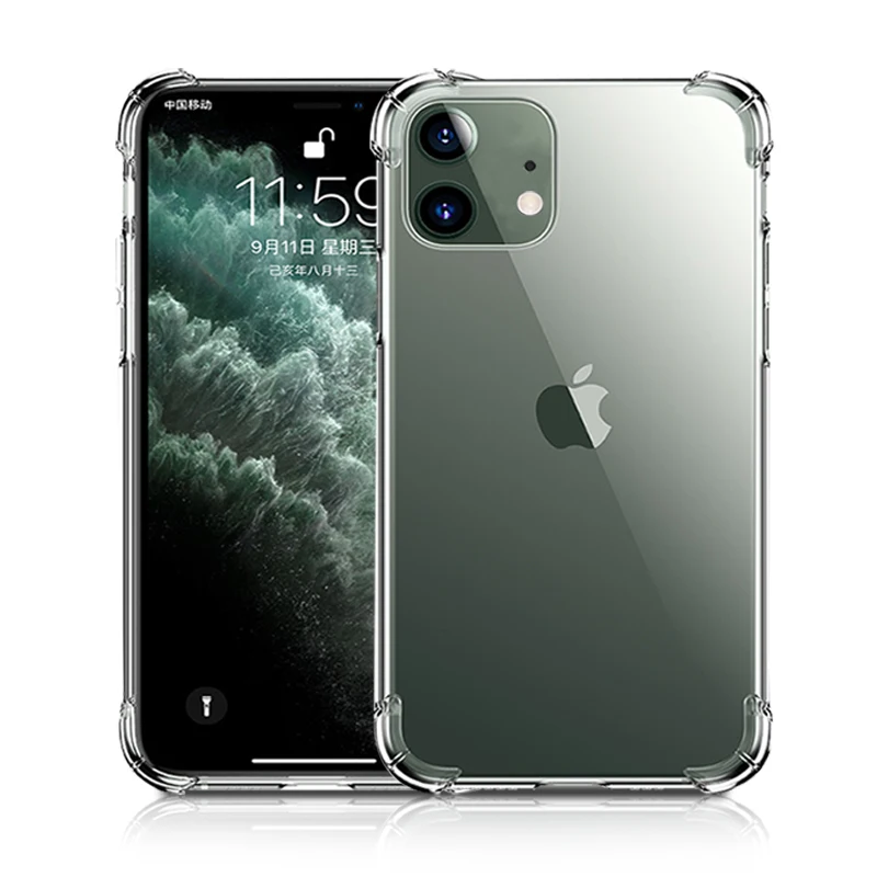 

New Wholesale Sublimation Shockproof Transparent Clear TPU Mobile Phone Case For Iphone11 Pro Max 6 7 8 X XR XS Max