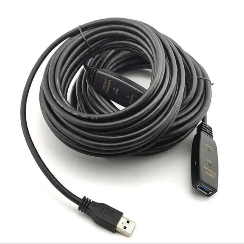 

usb 3.0 male female cable 30m usb extension cable with cheaper price, Black blue or oem