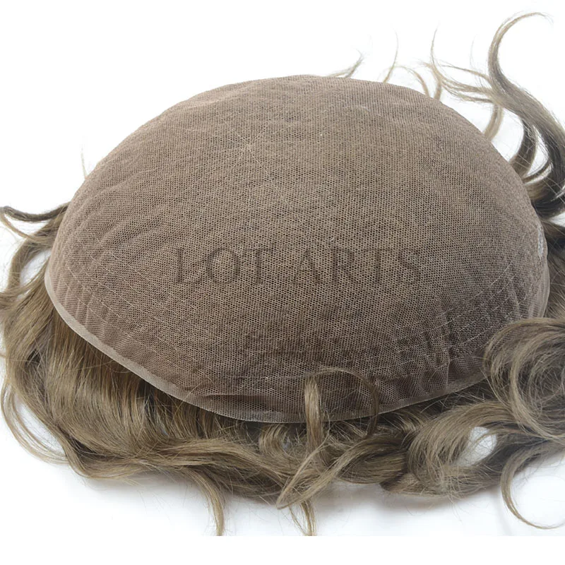

High Quality 100% human remy hair men's toupee In Stock All Swiss/French Lace Hairpiece on hot sale