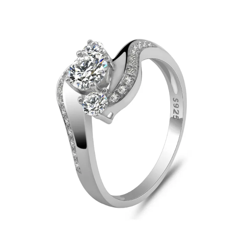 

Original Factory Directly # SRO263 VVS 18K White Gold 0.5 carat 10k 14k Claw Setting Moissanite Diamond Engagement Ring