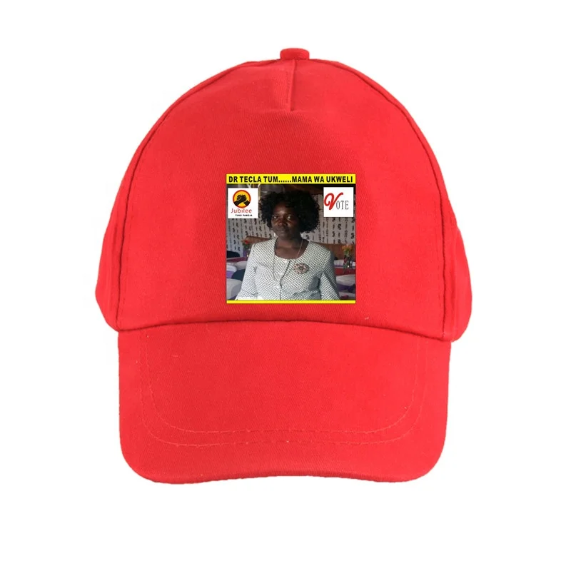 
custom cheap white polyester cap for election 
