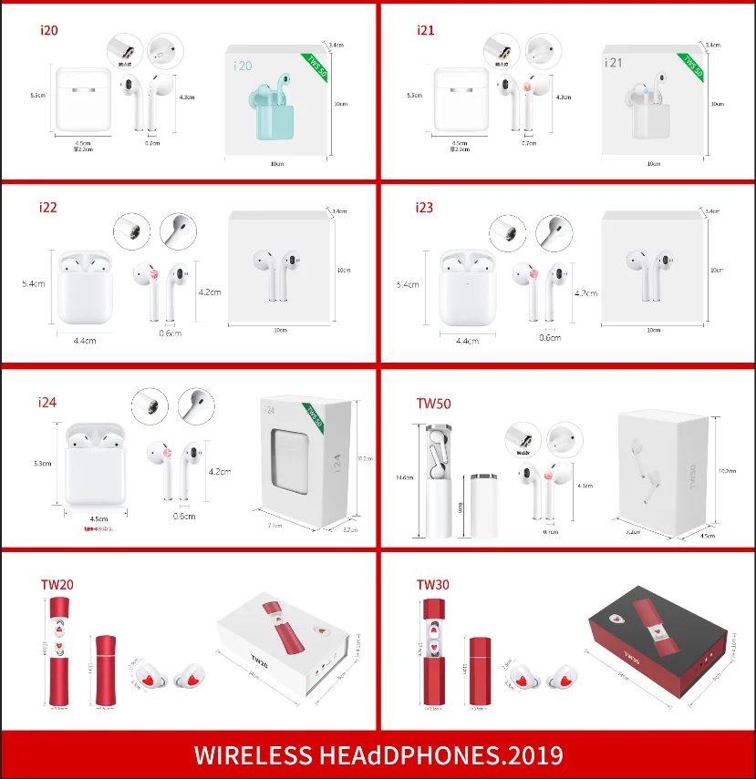 2019 New i22 Tws Wireless Earbuds Touch Control 5.0 Mini True Wireless Earphone i88 i9000 original 1:1 Tws - ANKUX.COM