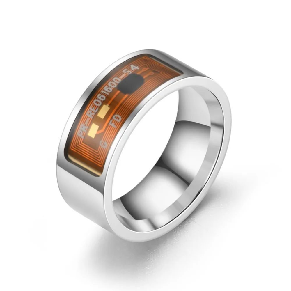 

Newest Stainless Steel 8MM Ceramic Material NFC Smart Ring, Picture shows