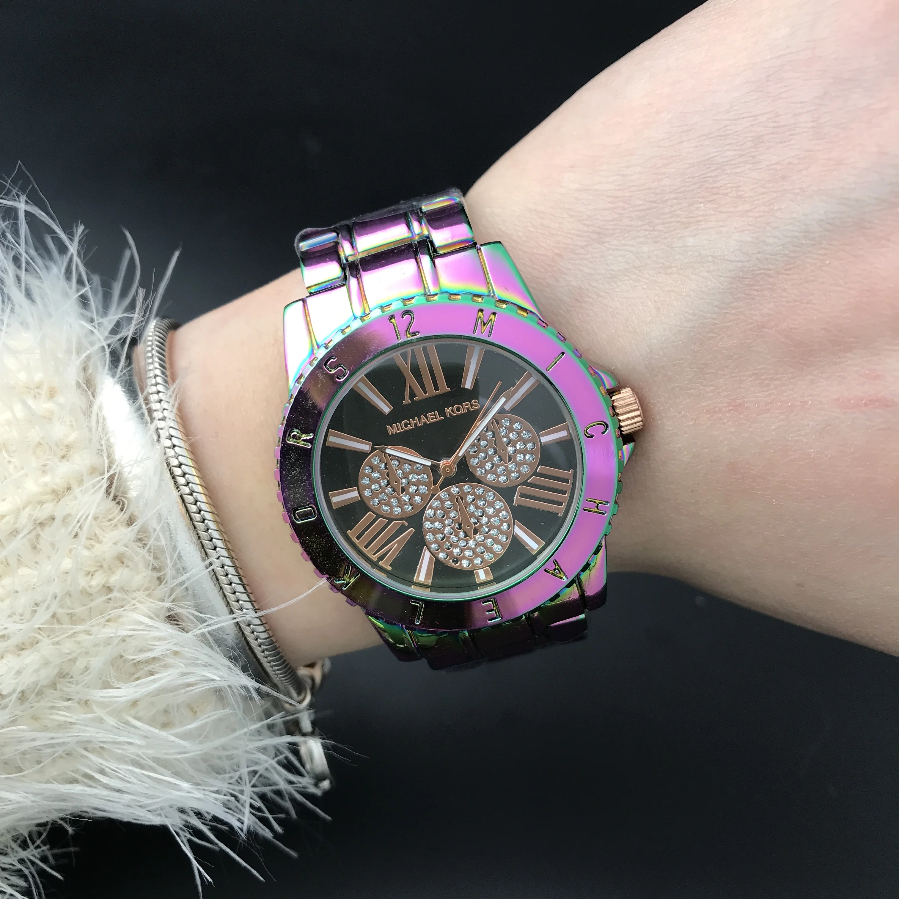 

Hot Sale MK Watch Gradient Color High-end Business Quartz Watch with Gift Box Free Shipping, 5 colors
