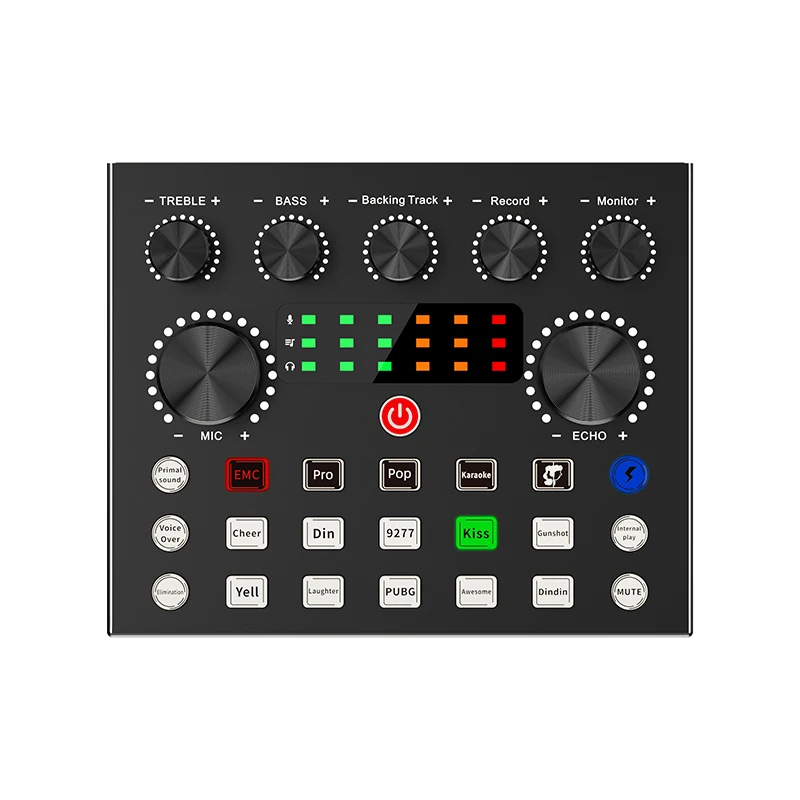 

v8s Sound Card audio interface Music mixer studio recording USB External Professional sing Live Broadcast V8 plus soundcard