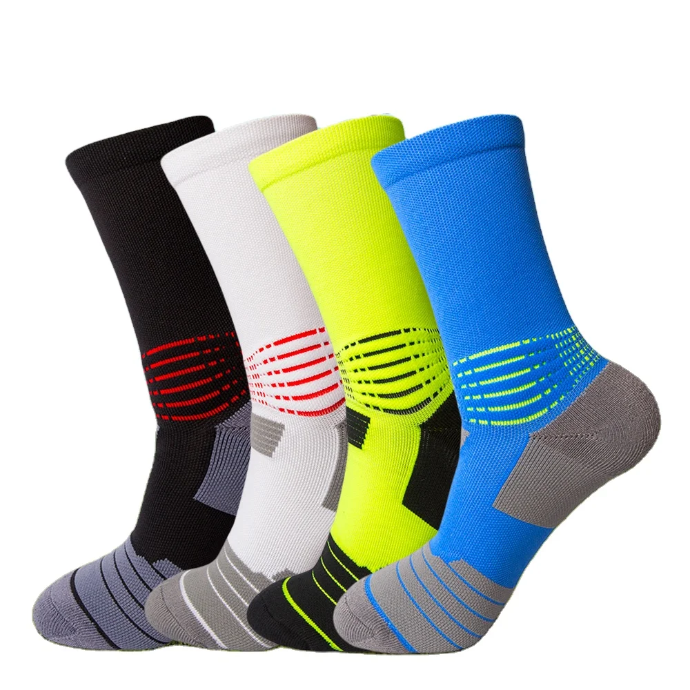 

Custom basketball cotton outdoor terry black short custom sports sock, As the picture/custom