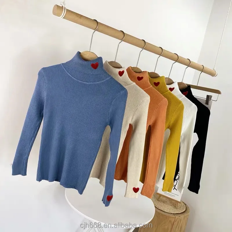 

The factory sells the popular pure color cashmere sweater for ladies. The spring and autumn elastic women wear the base shirt, Customized color