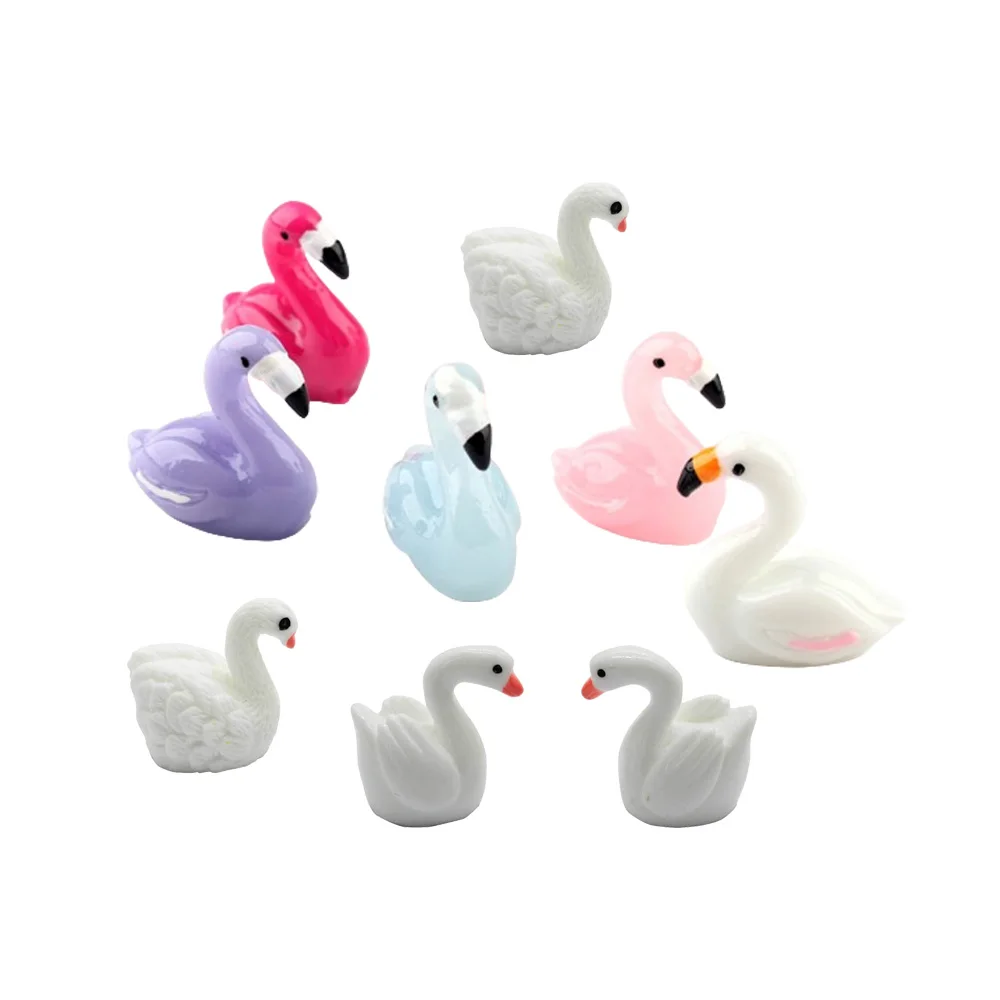 

hot sale 3d artificial swan flamingo mold resin animal figure for diy decoration