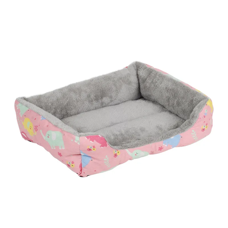 

Supplies Wholesale Footprints Square Kennel Durable Comfortable Oxford Fabric Big Pet Dog Bed