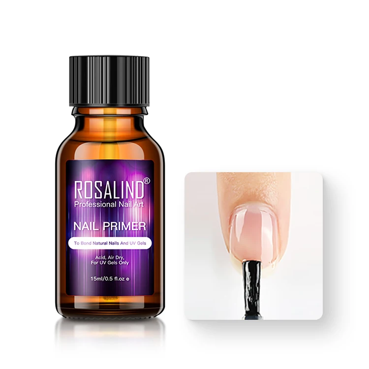 

Rosalind professional nail supplies nail art tools bonding uv gel polish oem 15ml no need cure air dry nail primer for wholesale, Clear