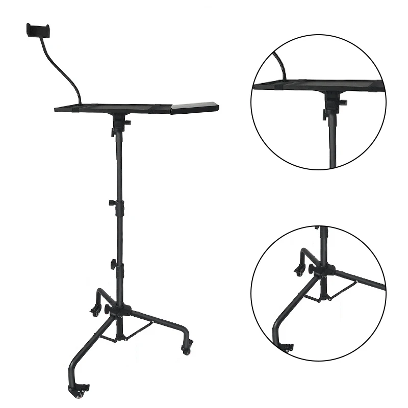

Multiuse Projector Stand Portable Universal Wheel Phone Holder Mouse Pad Bracket Adjustable Aluminum Laptop Stand