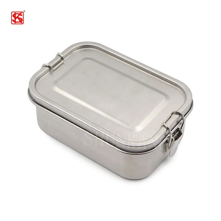 

Edelstahl Brotdose Rectangle metal 304 Stainless Steel kids lunch box airtight tiffin bento box with compartment