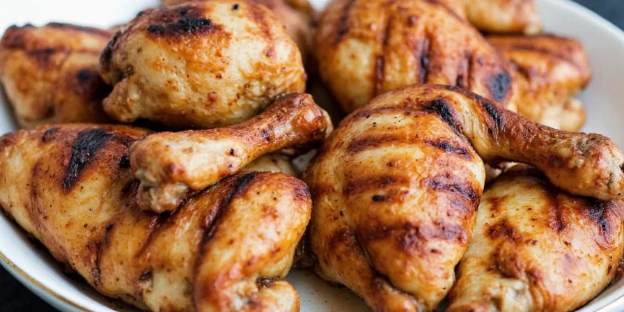 Grilled buttermilk chicken on a charcoal grill