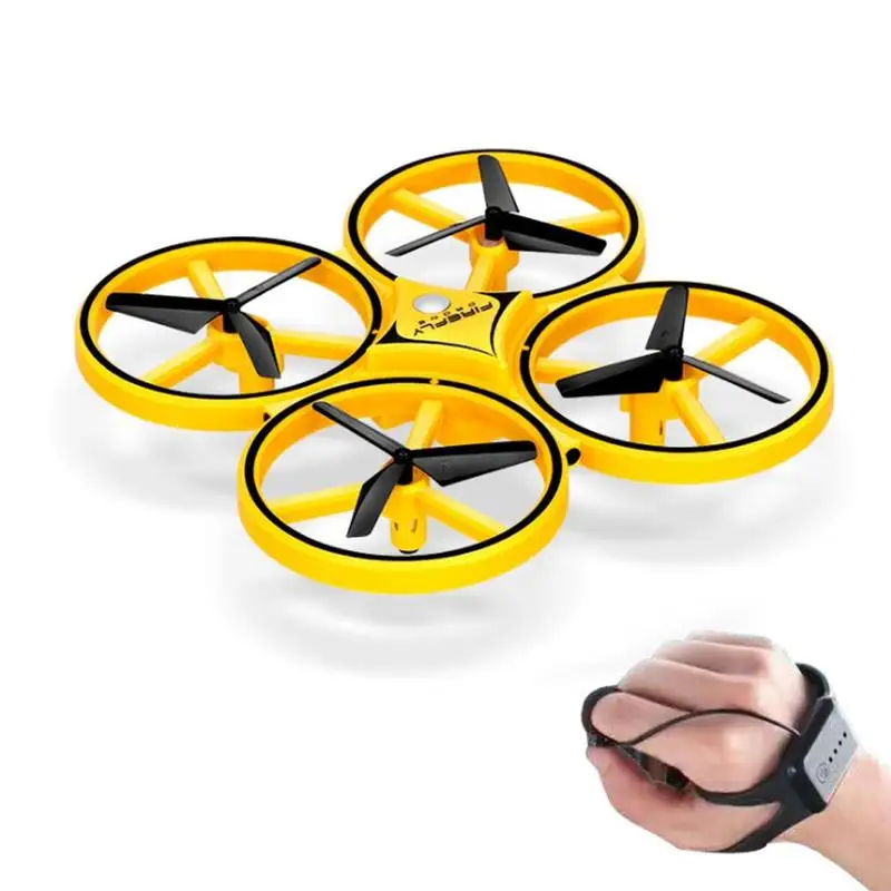 

Mini Rc Watch Gesture Control Hands Free Rc Infrared Sensing Gravity Toy Drone Accessories Motor Control Toys Drone Drones, Blue,gold,red