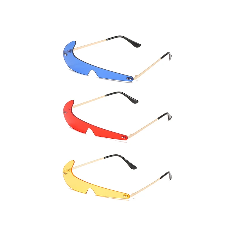 

2021 new rimless sunglasses personality sports funny glasses sunglasses women