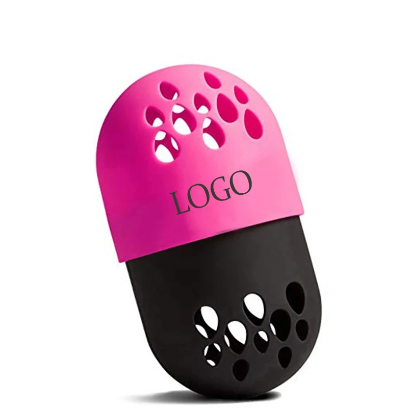 

Makeup Tools Makeup Sponge Travel Case Silicone Beauty Sponge Holder Container Washable and Reusable, Pink purple blue