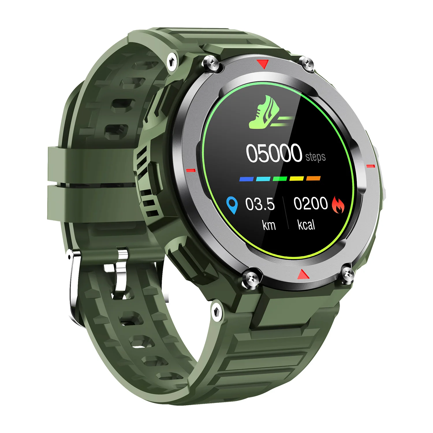 

Smart Watch for IOS Android unisex Sport Intelligent Fitness Watches Hot Seller Waterproof Smart Watch TEK-S25-CAMEL GREEN