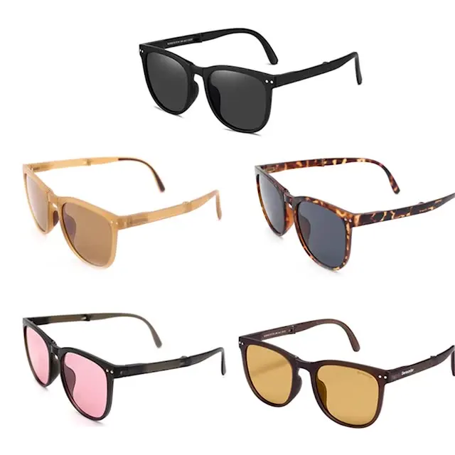 

Easy Carry Pocket Folding Sunglasses Women'S Sunscreen Glasses Uv Protection Sunglasses, 5 colors available