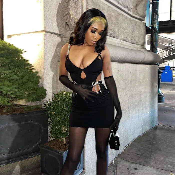 

OJW010460 design Hollow Out Bodycon Mini Dresses Club Ladies New Dress Styles Women with great price