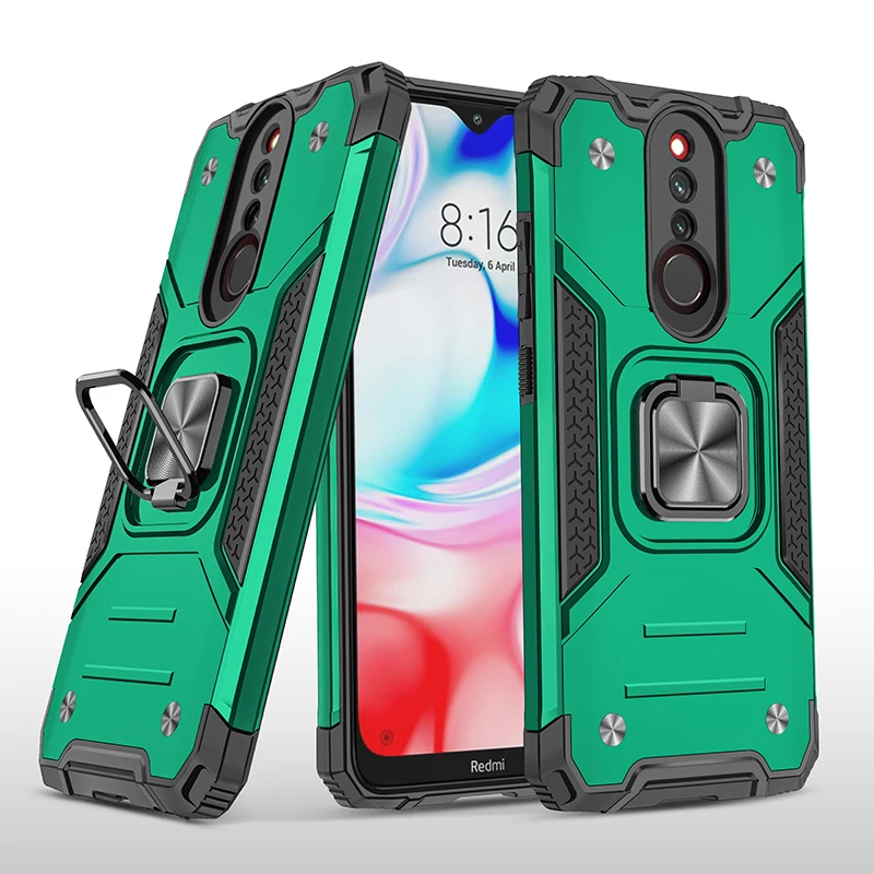 

2 in 1 Shockroof Armor Case with Kickstand For Redmi 9 Prime Mobile Phone Cases