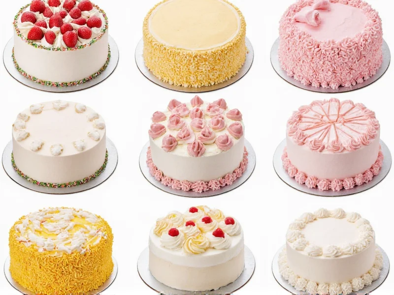 Various frosting techniques on cakes