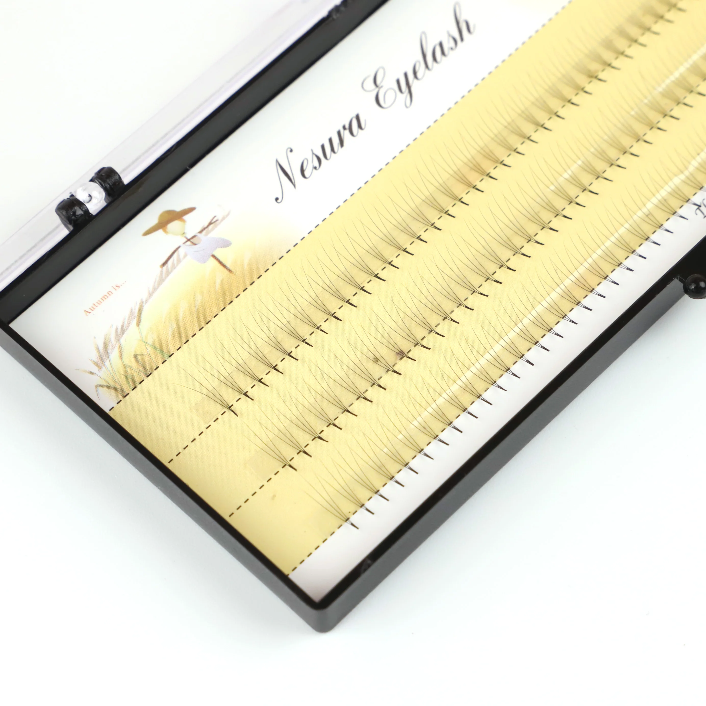 

Luxury individual cluster lashes create your own brand individual eyelash extension, Natural black